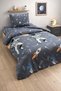 Astronaut Patterned Elastic Sheet Duvet Cover Set – Children & Teenager Room Duvet Cover Set Single Size - 3