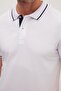 Men's Slim Fit Slim Fit 100% Cotton Soft Texture Cool-keeping Fabric Plain Pique White Polo Collar T-Shirt - 4