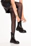 Women's Genuine Leather Stylish Boots with Elastic Sides Wylda Black Patent Leather - 3