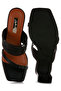 Women Black Mid Block Heel Sandals - 5