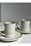 Porcelain 4 Pieces 2 Persons Coffee Cup Set - 3