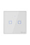 Intrerupator dublu aplicat touch tip telecomanda cu doua canale radio T2EU2C-RF
