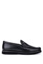 Men's Genuine Leather Black Floater Loafer Shoes