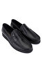 Men's Genuine Leather Black Floater Loafer Shoes - 2