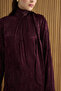 Burgundy Texture Jacquard Patterned Rayon Viscon Tunic - 5