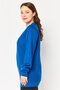 Women Sportswear Fit Long Sleeve Outdoor Sweatshirt, Blue - 3