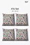 Digital Printed Double-Sided Cotton Throw Pillow Cover – Hidden Zipper, Lined (45×45 cm) Set of 4