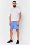 Men Sportswear Fit Brand Logo Outdoor Shorts, Heather Blue - 3