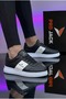 Black and White Daily Orthopedic Sneaker Men's Sports Shoes - Pj732 - 4