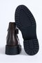 Brown Genuine Leather Women's Boots with Cross Straps and Buckle Short Heeled Women's Simple Short Zippered Boots - 4