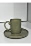 Porcelain 4 Pieces 2 Persons Coffee Cup Set - 2