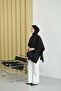 Women's Cape Sleeve Short Trench Black - 6
