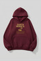 Unisex Soft Textured Santa Monica Printed Design Oversized 3 Thread Hoodie Sweatshirt