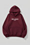 Unisex Soft Textured Milano Italy Printed Design Oversized 3 Thread Hoodie Sweatshirt