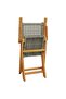 Folding Garden Chairs 6 pcs Grey Poly Rattan and Solid Wood - 6