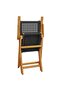 Garden Chairs 2 pcs Black Solid Wood Acacia and Poly Rattan - 7