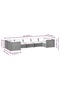 7 Piece Garden Lounge Set with Cushions Poly Rattan Grey - 3