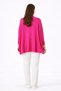 Women's Fuchsia Slit Barbie Knitwear Poncho - Bp0001 - 3