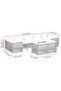9 Piece Garden Sofa Set with Cushions Grey Poly Rattan - 3