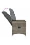 Reclining Garden Chairs 2 pcs with Cushions Grey Poly Rattan - 6