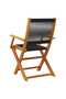 Folding Garden Chairs 6 pcs Black Solid Wood Acacia - 5
