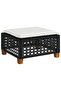 5 Piece Garden Sofa Set with Cushions Black Poly Rattan - 4