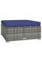 8 Piece Garden Lounge Set with Cushions Poly Rattan Grey - 6