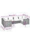 6 Piece Garden Lounge Set with Cushions Poly Rattan Grey - 6