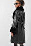 Women's Faux Leather Trench Coat 1045 - 5