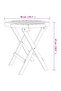 Folding Garden Table White Ø 46 cm Solid Wood Acacia - 5