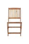 Folding Outdoor Chairs 4 pcs Solid Acacia Wood - 2