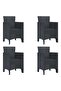Garden Chair 4 pcs Anthracite 53 x 49 x 85 cm Polypropylene