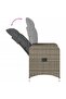 Reclining Garden Chairs 2 pcs with Cushions Grey Poly Rattan - 6