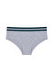 Women's Cotton Striped Elastic 2-Piece Hipster Panties - 2