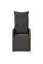 Reclining Garden Chairs 2 pcs with Cushions Grey Poly Rattan - 2