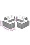 8 Piece Garden Lounge Set with Cushions Poly Rattan Grey - 3