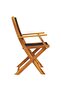 Folding Garden Chairs 6 pcs Black Solid Wood Acacia - 4