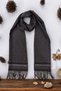 Double-Sided Geometric Pattern Black-Anthracite Kaşkol Kl-31