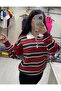 Women's Striped Polo Neck Sweater - 2