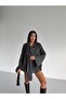 Soft V-Neck Women's Knit Sweater with Shawl Detail - 7