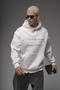 Hooded Hoodie Sweatshirt with Piping on the Front - 4