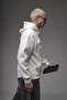 Hooded Hoodie Sweatshirt with Piping on the Front - 2