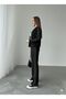Modal Fabric Stripe Inter Piped Zippered Sweatshirt & Trousers Two-Piece Set - 4