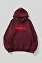 Unisex Soft Textured with Love Cherry Printed Design Oversized 3 Thread Hoodie Sweatshirt