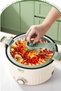 Portable Electric Cooker Hot Pot with Lid Heat Control Non-Stick Rice Noodles Cooking Pot - 2.4L - 4