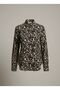 Women's Leopard Print Classic Collar Long Sleeve Shirt - 7