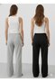 Winter Fleece-Lined Women's 2-Piece (Black + Grey) Sweatpants with Cotton Inside, Loose Fit, Baggy, Plus Size, with Pockets - 2
