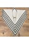 Natural Linen Cream Black Striped Napkin Set [6-Piece with Buckle Gift] - 5