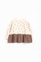 Heart Linen Detailed Sweatshirt – Brown