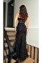 Rose Fish Evening Dress Black - 5